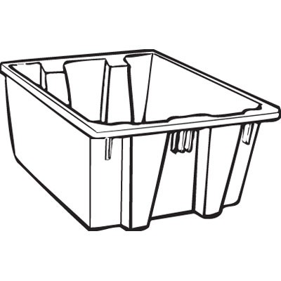 Palletote Box, 19.45gal, Gray