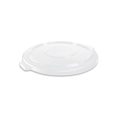 Vented Round Brute Flat Top Lid, 24 1/2x1 1/2, White