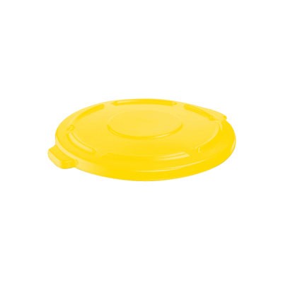 Vented Round Brute Flat Top Lid, 24 1/2x1 1/2, Yellow