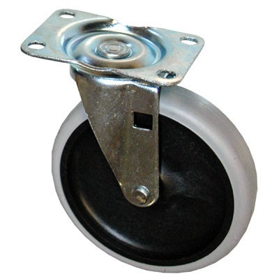Replacement Swivel Casters, Bayonet, 5in Wheel, Black