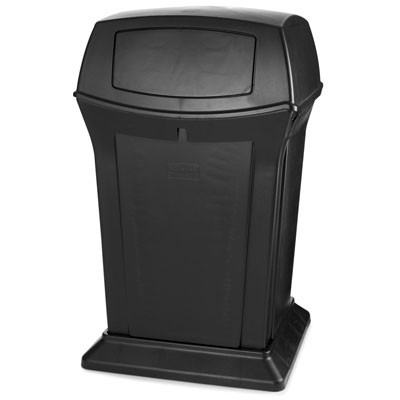 Ranger Fire-Safe Container, Square, Structural Foam, 45 gal, Black