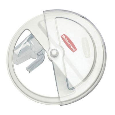 Prosave Sliding Lid w/4-Cup Scoop, Round, 23 1/2x5 1/4, Clear
