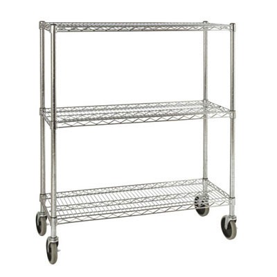 Mobile Rack for Prosave Shelf Ingredient Bins, 38w x 14d x 48 3/10h, Chrome