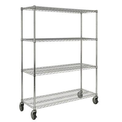Mobile Rack for Prosave Shelf Ingredient Bins, 50w x 18d x 67-1/5h, Chrome