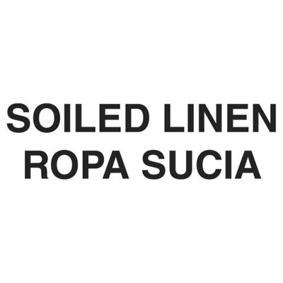 Medical Decal, "Soiled Linen", 10x4, White