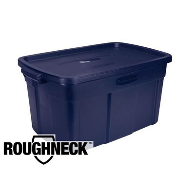 Roughneck Storage Box, 14gal, Dark Indigo Metallic