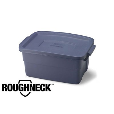 Roughneck Storage Box, 3gal, Steel Gray
