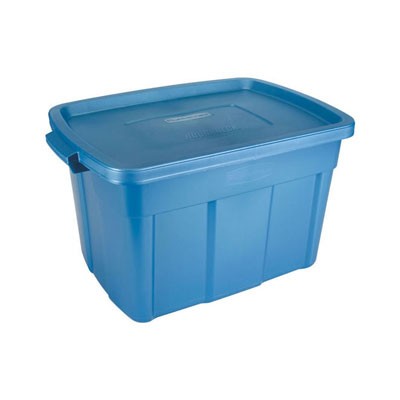 Roughneck Storage Box, 25gal, Dark Indigo Metallic, 19.7w x 28 4/5d x 16 1/2h