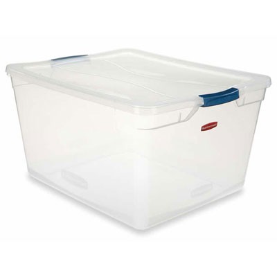 Clever Store Basic Latch Container, 3.75gal, Clear