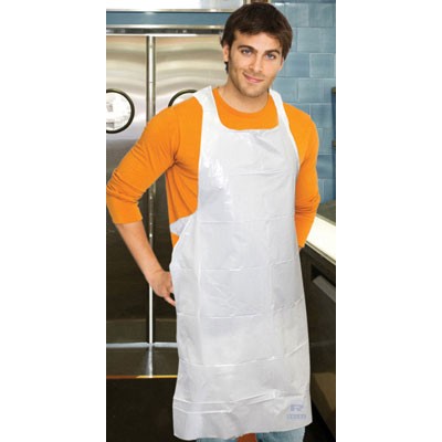 Poly Apron, White, 28w x 46l