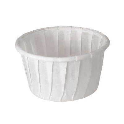 Treated Paper Soufflé Portion Cups, 1 1/4 oz., White, 250/Bag