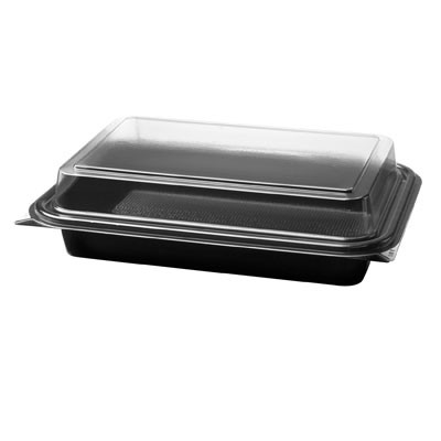 Specialty Containers, Black/Clear, 24oz, 8.68w x 6.18d x 2.17h