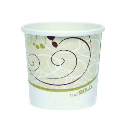 Flexstyle Double Poly Paper Containers, 16 oz, Symphony Design, 25/Pack
