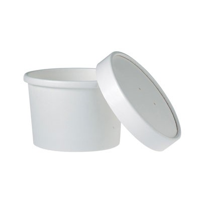 Flexstyle Double Poly Food Combo Pack, 8 oz, White, 25/Pack