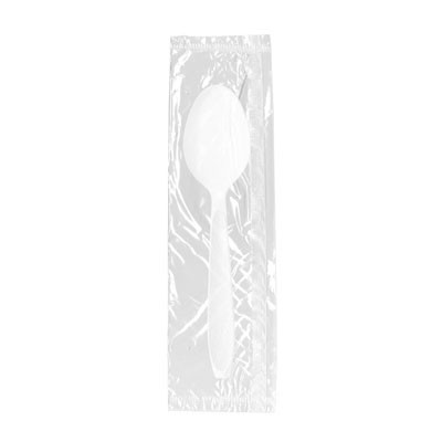 Reliance Mediumweight Cutlery, Individually Wrapped Teaspoon, White