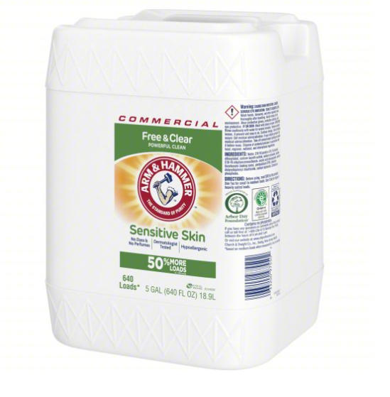 Detergent Laundry Arm & Hammer 5 gal Jug Free and Clear, HE Compatible Liquid
