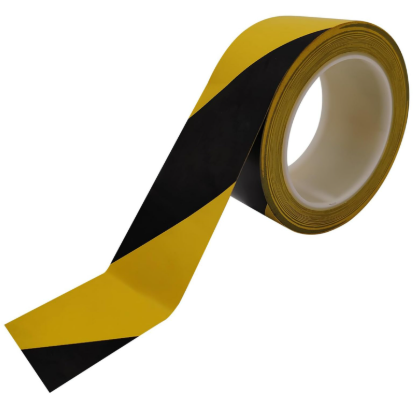Safety Stripe Tape, 2" x 100 ft, Black/Yellow