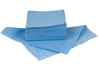 Wipe 4x4 Blue Wipe Cellulose/polyester 30/PKG 40/CS