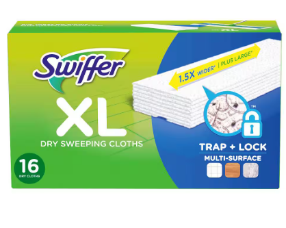 Swiffer 17.88x10 Max/XL Dry Refill Cloths White 16/BX 6/CS