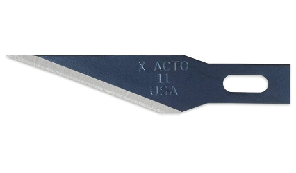 Blade #11 Carbon Steel Xacto Brand Blue Oxidized Finish 100/BX