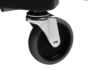 Quiet Ball Bearing Caster and Wheel Kit, Black, 8" Wheels