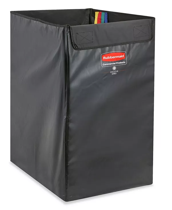 Collapsible X-Cart Replacement Bag, 4 Bushel, 220 Lbs, Vinyl, Black