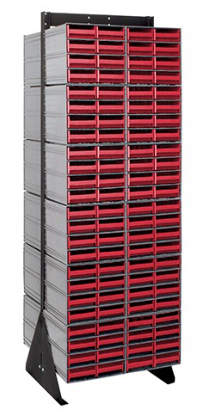 Interlocking Storage Cabinet Floor Stand 16" x 23-5/8" x 75" Red