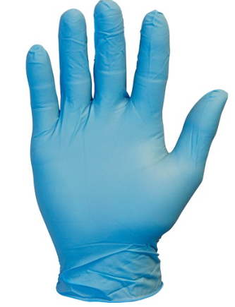 Glove Nitrile 9.65" Blue Powder Free X-large 3.7mil 100/BX 10/CS