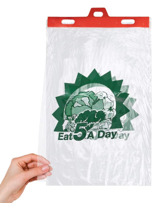 Bag Poly 11x17 0.55Mil Produce Printed "5 a Day" 2000/CS