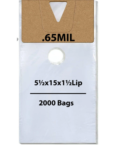 Bag Polypropylene 5.5x15 0.65Mil 2000/CS