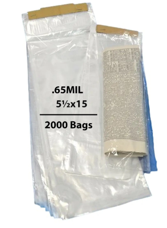 Bag Polypropylene 5.5x15 0.65Mil 2000/CS