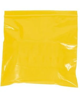 Bag Poly 18x24 4Mil Ziplock w/Print Yellow Tint (No Print) 200/CS