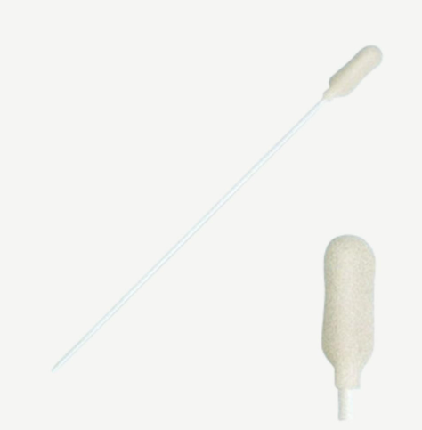 Swab 6"x.375"D Foam Cotton Tip Polypro Shaft 20/50/CS