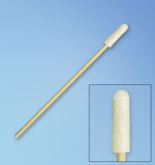 Swab 5.875x0.188 Chemical Resistant Foam Tip Wood Shaft  50/BG 20/CS