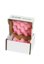 RELF 3.75x3.75x1 ESD Component Shipper W/Foam Pink Antistatic