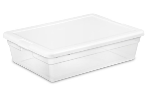 Tote 28 qt.  Quart Clear Stacking Storage Container Tub 10/CS)