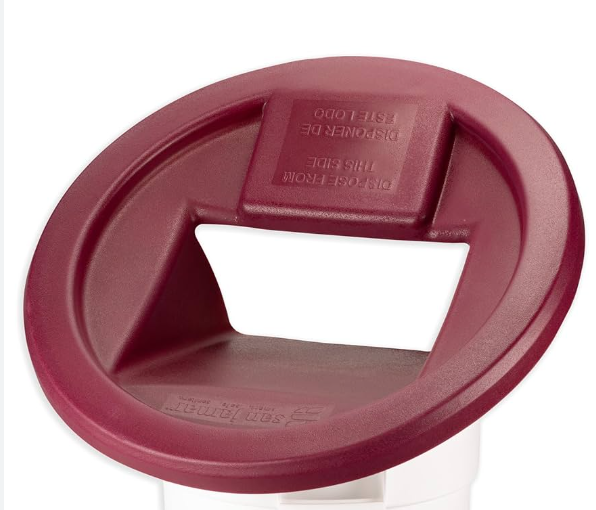 KatchAll Flatware Retriever, Red, Round, 24"Dia x 9"H, 32/44-Gal Capacity