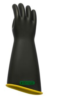 NOVAX Insulating Glove, Class 3, 18 In., Blk./Ylw., Contour Cuff