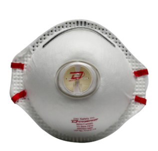 Face Mask Respirator w/Exhalation Valve Deluxe 10/BX 8/CS