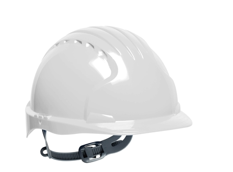 JSP Evolution 6131, White, Vented, 6-Pt Susp, Slip Ratchet, Class C
