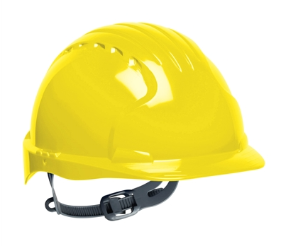 JSP Evolution 6131, Yellow, Vented, 6-Pt Susp, Slip Ratchet, Class C