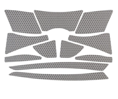 CR2 Reflective Kit for Evo6100 Hard Hat, Cap Style, Silver, 10/Pack