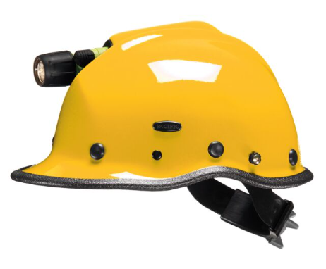 Pacific R5T Rescue w/ Light Holder, Yellow, Ratchet, 3-Pt Chin Strap