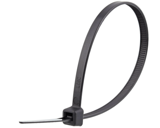 Cable Ties Black 8" .100 18# UV 1000/CS