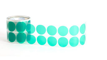 Circle Polyester DC .250 3.5Mil Green w/ liner 2000/Roll
