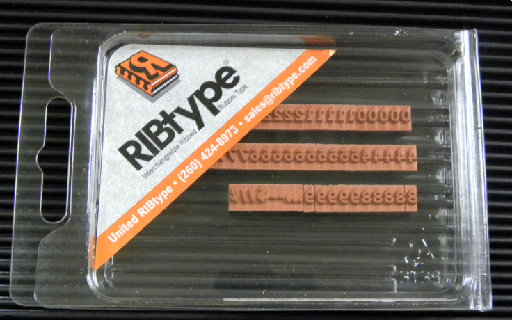 Rib Type Stamp Set 1/8" Numbers and Some Symbols 59 Pieces FA10