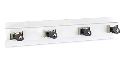 Tool/Mop Broom Holder White 24x3x4