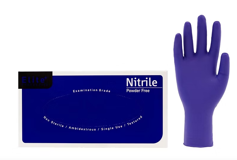 Glove Nitrile 4Mil Exam Grade Elite Brand Blue XS 100/BX 10/CS