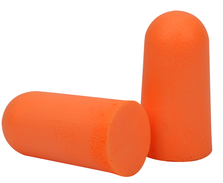 Earplugs Mega Bullet Uncorded 32DB NRR PU Foam Orange 200/BX 10/CS