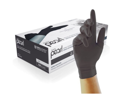 Glove Nitrile PF Textured XSmall Black 1000/CS